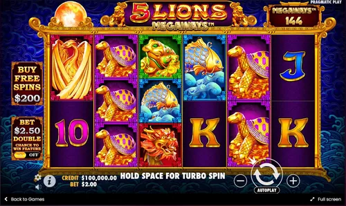 5 lions megaways main image